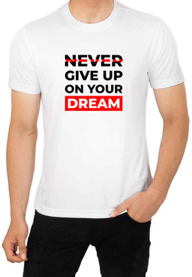 ManGOD Printed Men Round Neck White T-Shirt