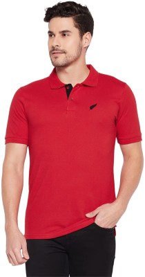 Polo Plus Solid Men Polo Neck Red T-Shirt