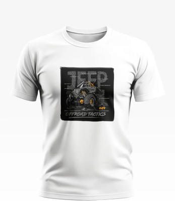 Warriorworld Printed Men Round Neck White T-Shirt