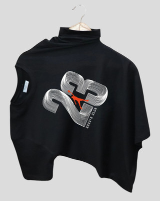 DRIPTHREAD Printed Men Round Neck Black T-Shirt