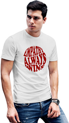 Fighterhero Graphic Print Men Round Neck White T-Shirt
