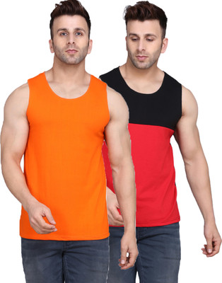 SLOWLORIS Solid Men Scoop Neck Multicolor T-Shirt