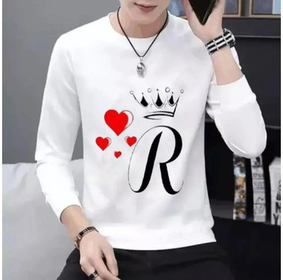 GPGARMNETS Printed Men Round Neck White T-Shirt