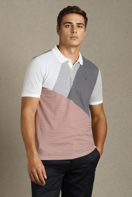 LOUIS PHILIPPE Striped Men Polo Neck Multicolor T-Shirt