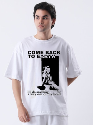 TheBTclub Graphic Print Women Round Neck White T-Shirt