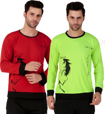 SM SHAYAM CREATION Typography, Printed Men Round Neck Multicolor T-Shirt