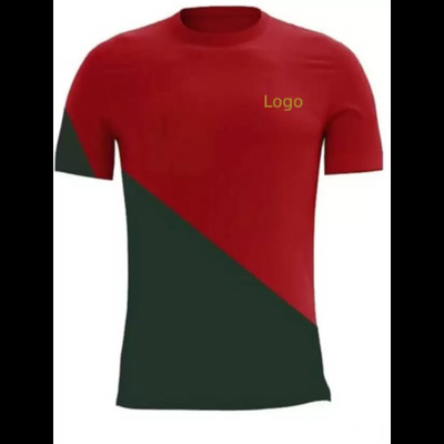 yclothy Printed Men Round Neck Red, Dark Green T-Shirt