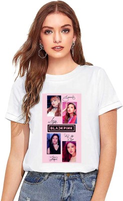 Think Tech Graphic Print Women Round Neck White T-Shirt