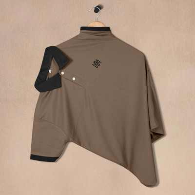 Mameru Solid Men Polo Neck Brown T-Shirt