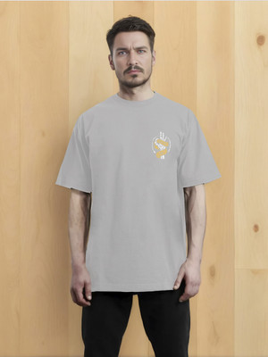 Moda Rapido Solid Men Round Neck Grey T-Shirt