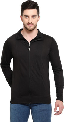 Adorbs Trend Solid Men Polo Neck Black T-Shirt