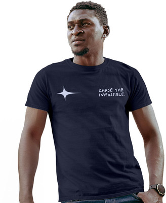 Fighterhero Printed Men Round Neck Navy Blue T-Shirt