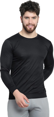 MARIAM ENTERPRISE Solid Men Round Neck Black T-Shirt