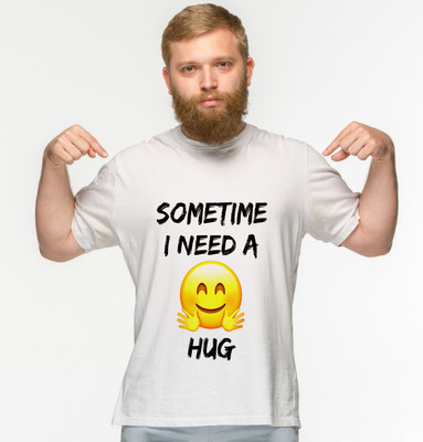 RANGBUCKET Graphic Print, Typography Men Round Neck White T-Shirt