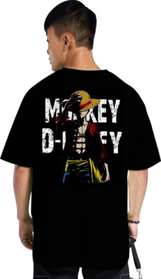 Doomee Printed Men Round Neck Black T-Shirt