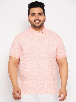 Wild West Printed Men Polo Neck Pink, White, Multicolor T-Shirt