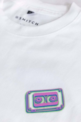 Snitch Graphic Print Men Round Neck White T-Shirt