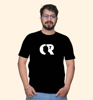 AWARA BACHA Graphic Print Men Round Neck Black T-Shirt