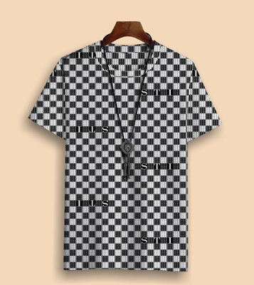 TIGERSNAKE Printed Men Round Neck Black, White T-Shirt