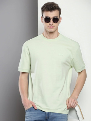 Calvin Klein Jeans Solid Men Round Neck Green T-Shirt