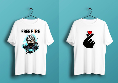 F N D Printed Men Round Neck White T-Shirt