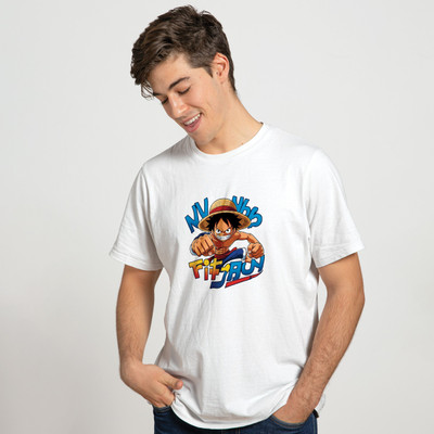 Binayak Printed Men Round Neck White T-Shirt