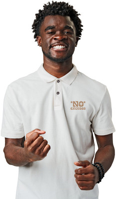 Fighterheero Printed Men Polo Neck White T-Shirt