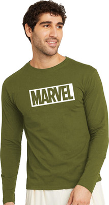 RULEDBYSUN Printed Men Round Neck Green T-Shirt