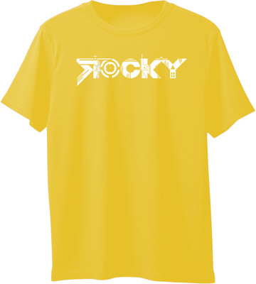 VIRAJ VINTAGE Printed Men Round Neck Yellow T-Shirt