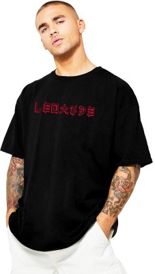 Leotude Printed Men Round Neck Black T-Shirt