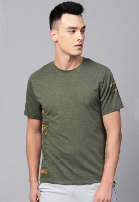 HRX by Hrithik Roshan Printed Men Round Neck Green T-Shirt