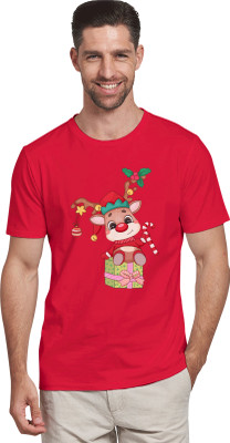 Buy That Trendz Printed Men Round Neck Red T-Shirt