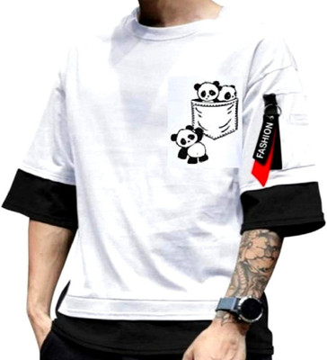 SAHAL FASHION Graphic Print Men Round Neck White T-Shirt
