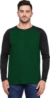 TQH Solid Men Round Neck Green T-Shirt