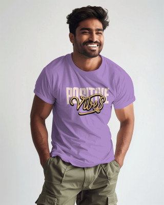 Vogue Alien Printed Men Round Neck Purple T-Shirt