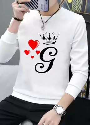 PRABHU Printed Men Round Neck White T-Shirt