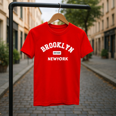 NOMITH Graphic Print Men Round Neck Red T-Shirt