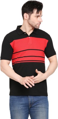 SCOTT INTERNATIONAL Striped Men Polo Neck Multicolor T-Shirt