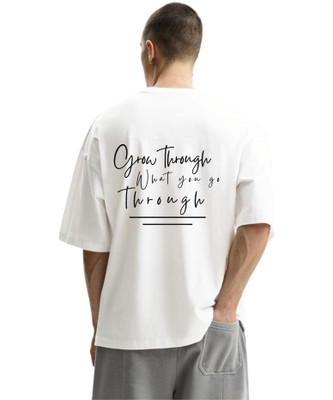 fashnobic Typography Men Round Neck White T-Shirt