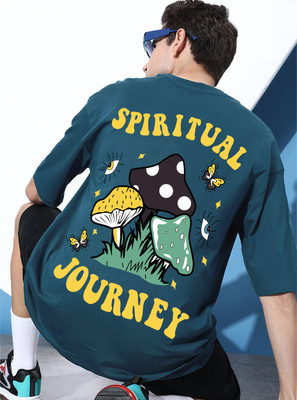 SCOTT FINCHER Graphic Print Men Round Neck Blue T-Shirt