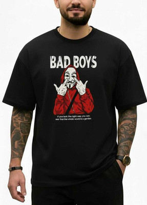 Kaka Fashion Printed Men Round Neck Yellow T-Shirt