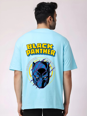JP Creation Printed Men Round Neck Light Blue T-Shirt
