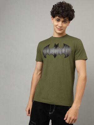 Free Authority Graphic Print Men Round Neck Green T-Shirt