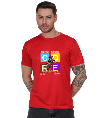 ARTIYAN Graphic Print Men Round Neck Red T-Shirt