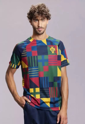 YUTU Printed Men Round Neck Multicolor T-Shirt