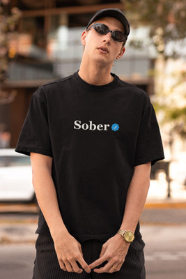 Stitchmeashirt Printed Men Round Neck Black T-Shirt