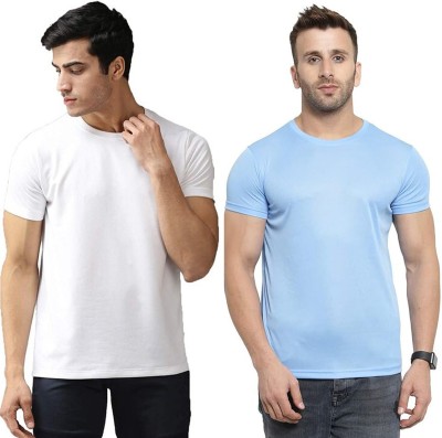 ManGOD Solid Men Round Neck Multicolor T-Shirt