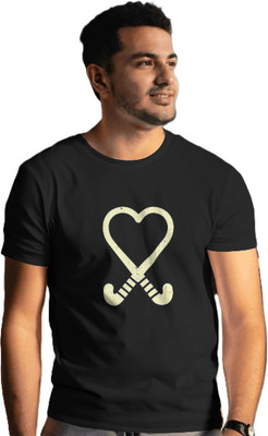 VASAL Printed Men Round Neck Black T-Shirt