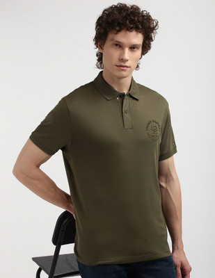 TOMMY HILFIGER Solid Men Polo Neck Green T-Shirt