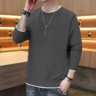 TRIPR Colorblock Men Round Neck Grey, White T-Shirt